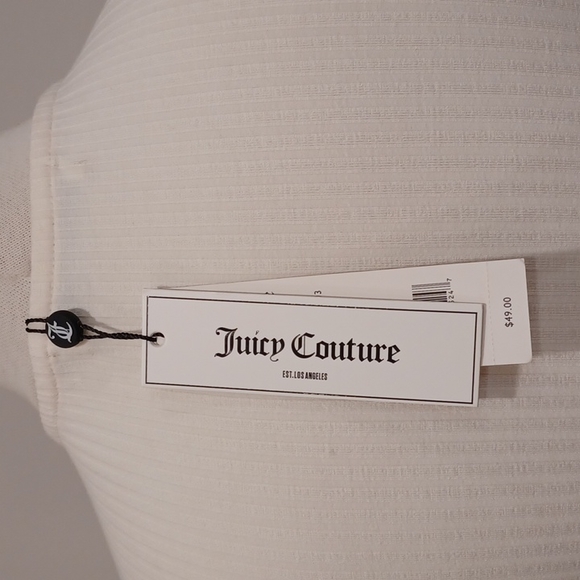 Juicy Couture Pebble Ribbed Tee NEW- Sz. Med - Picture 7 of 10